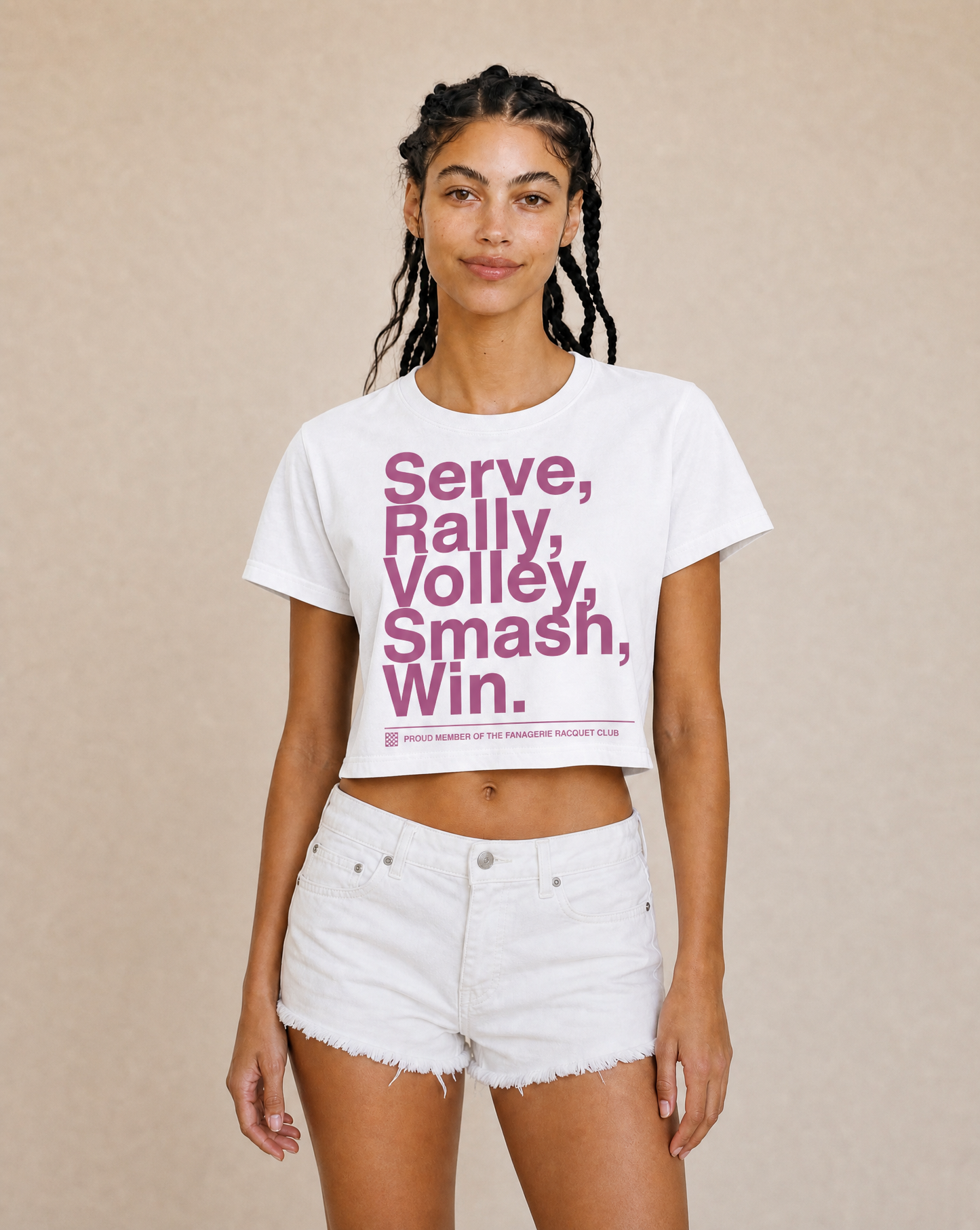 Serve and Win Ladies Suite Tee Cropped SS- Paula Badosa