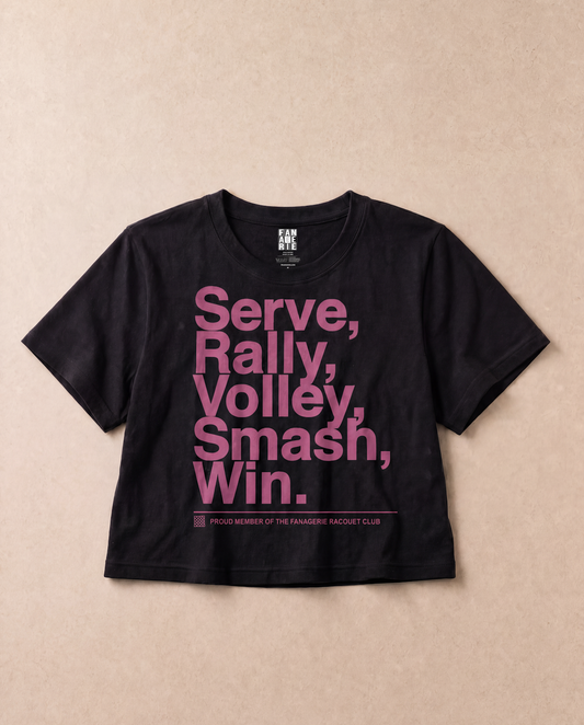 Serve and Win Ladies Suite Tee Cropped SS- Emma Navarro