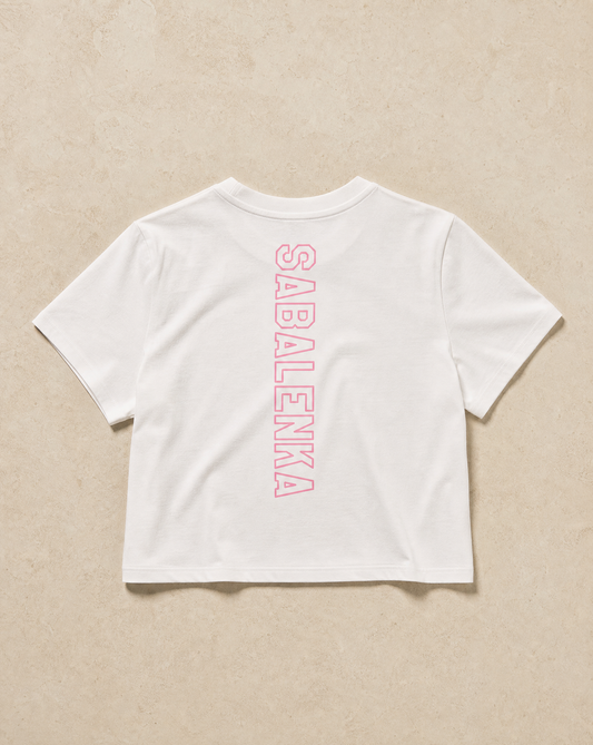Serve and Win Ladies Suite Tee Cropped SS- Aryna Sabalenka